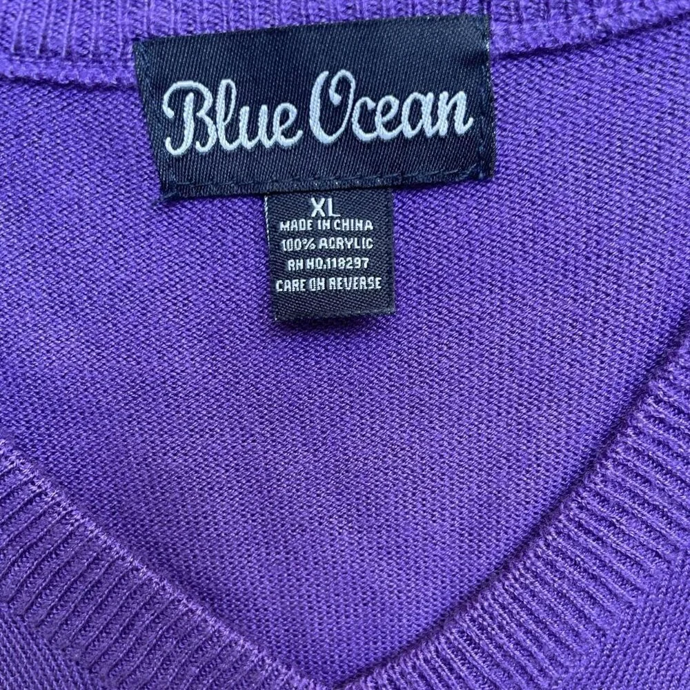 Purple knit sweater vest - Picture 3 of 3